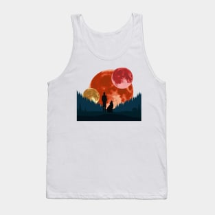 Man and wolf Tank Top